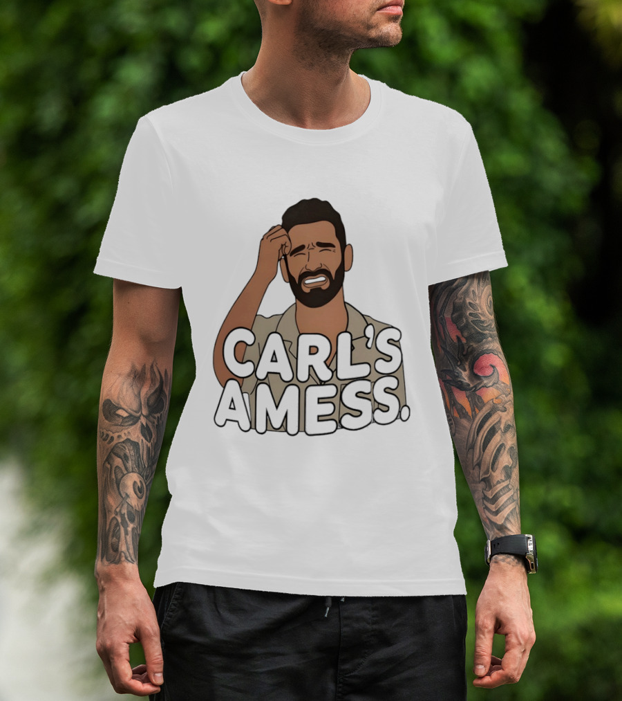 Carl's A Mess Carl Radke Summer House Humor Face T-Shirt