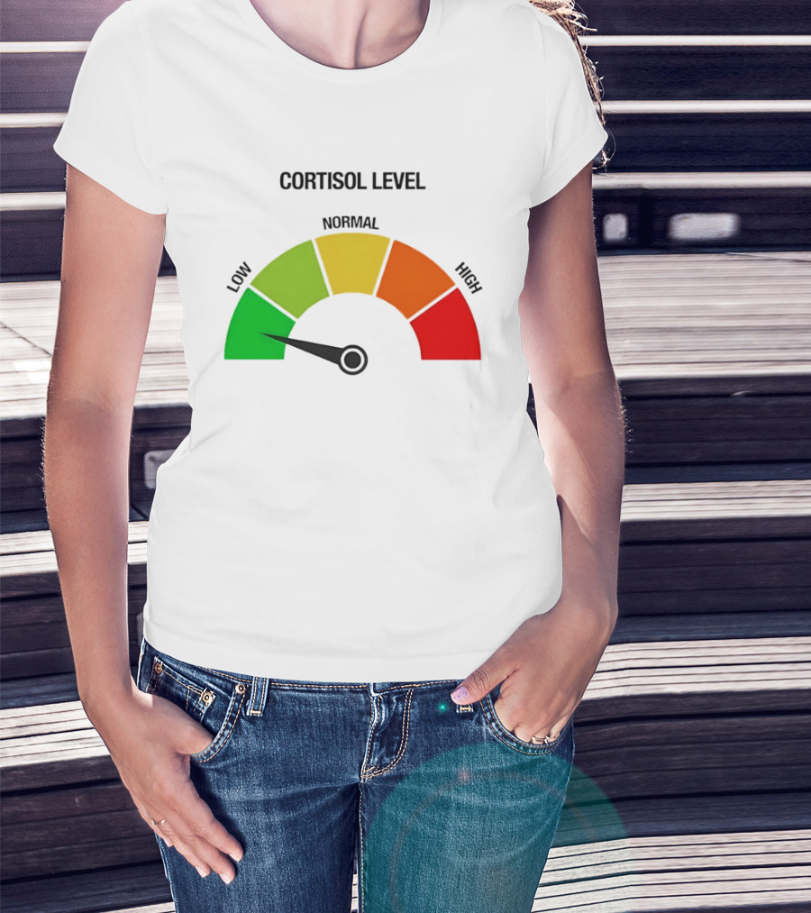 Cortisol Level Low Stress Indicator Gauge T-Shirt