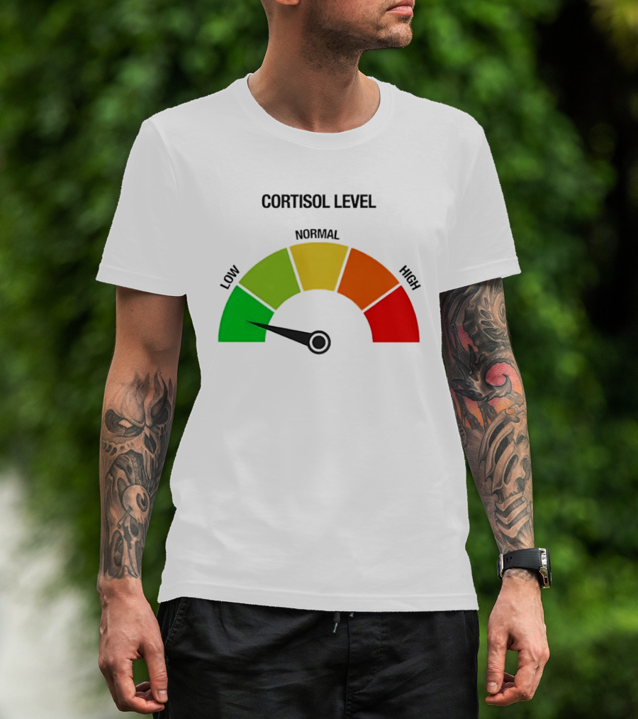Cortisol Level Low Stress Indicator Gauge T-Shirt
