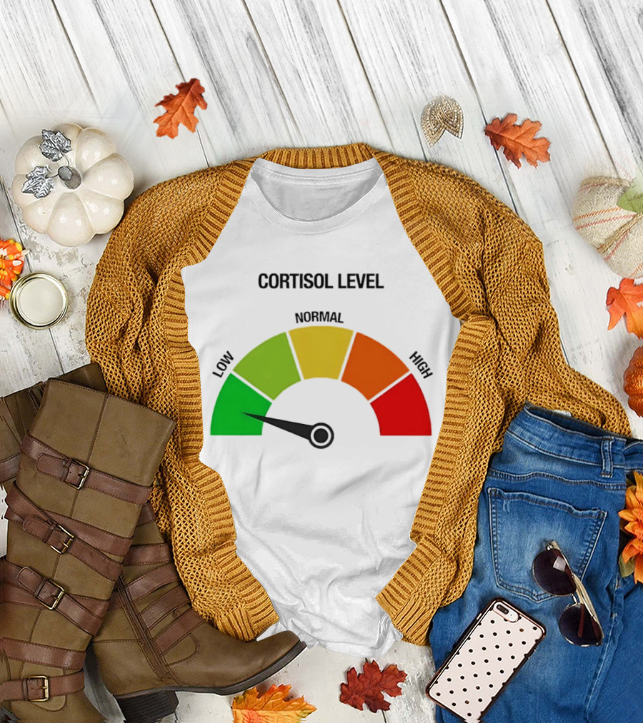 Cortisol Level Low Stress Indicator Gauge T-Shirt