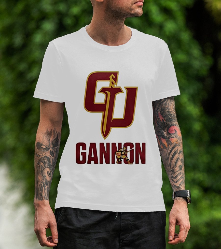 Gannon Golden Knights GU Basketball Logo With Knight T-Shirt