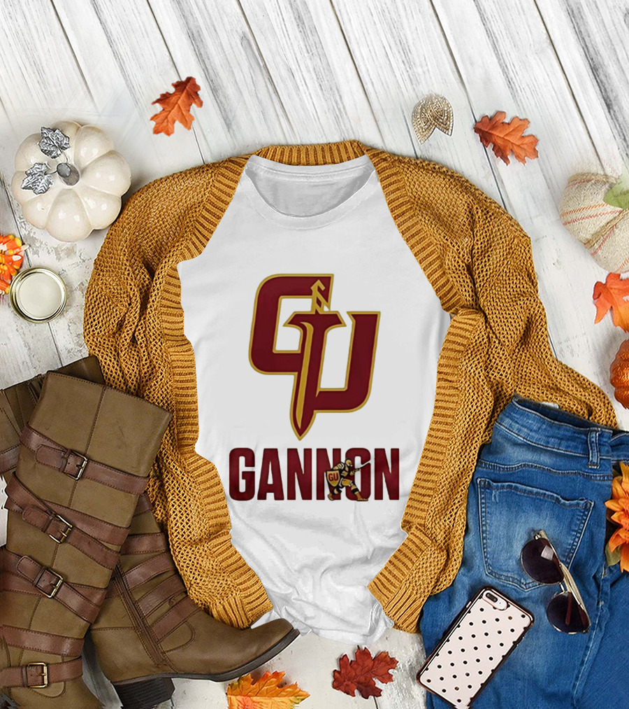 Gannon Golden Knights GU Basketball Logo with Knight T-Shirt