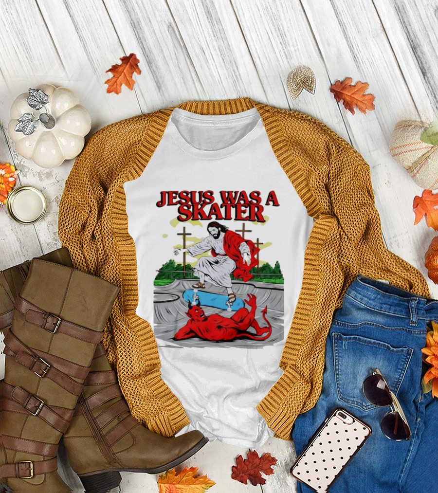 Jesus Was a Skater vs. Devil Skatepark Showdown T-Shirt