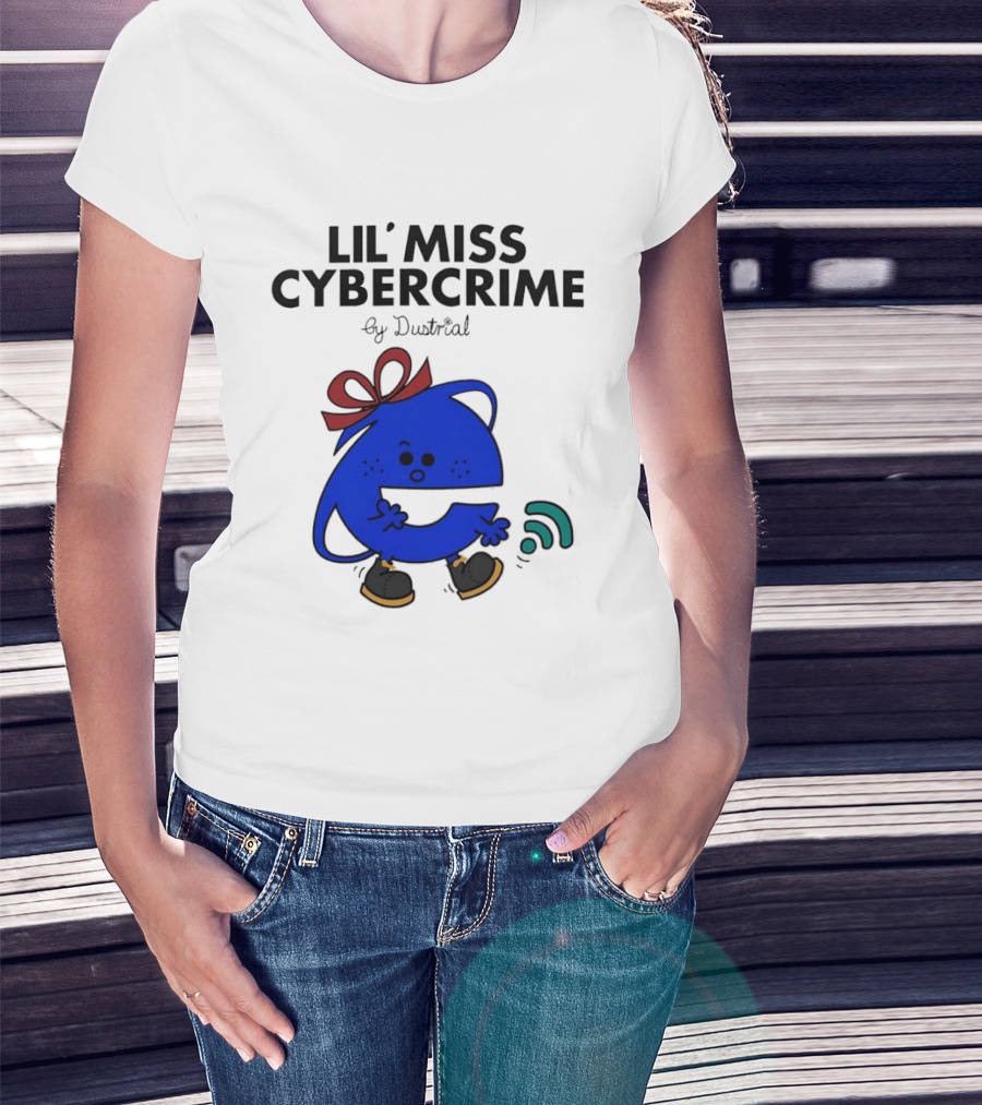Lil' Miss Cybercrime By Dustrial Retro Style Mischievous T-Shirt