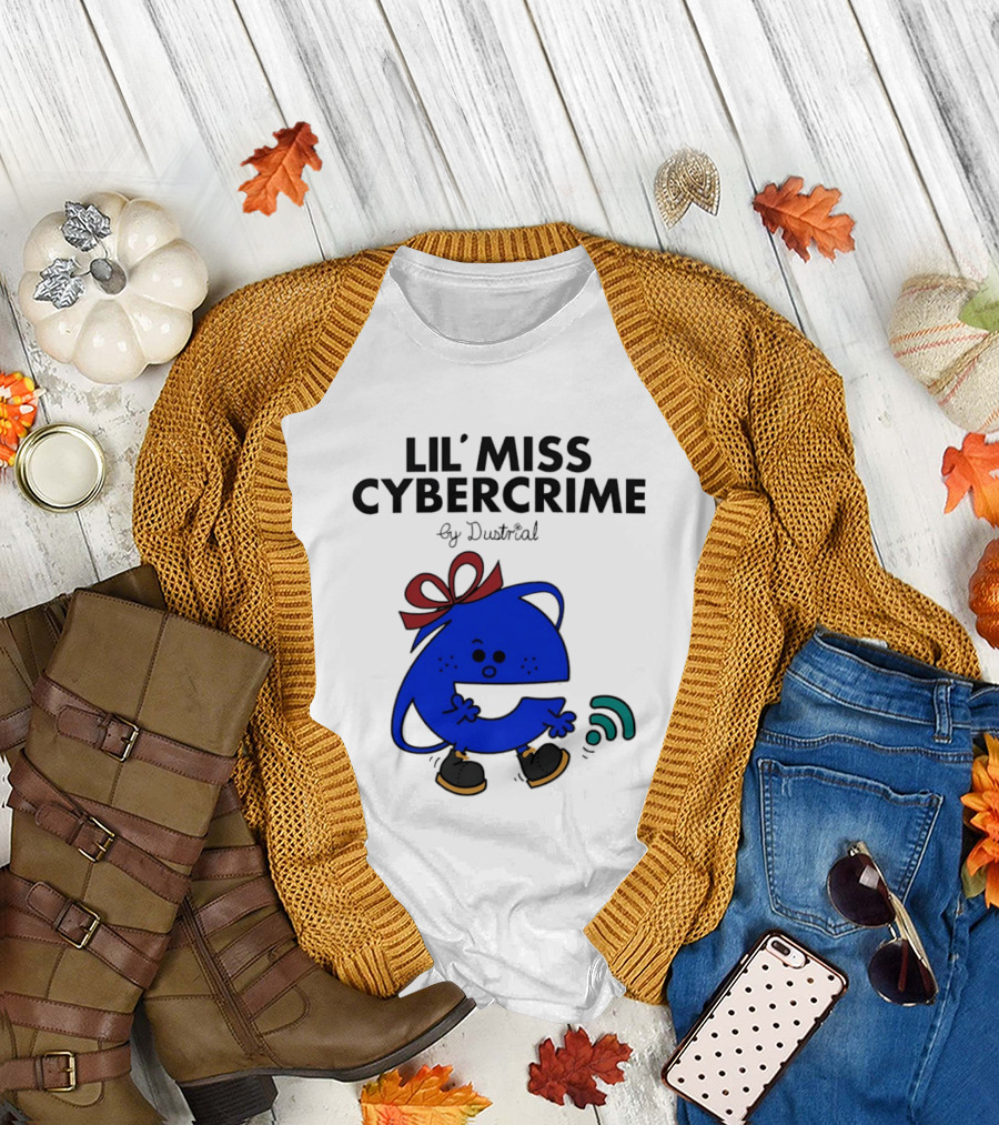 Lil' Miss Cybercrime by Dustrial Retro Style Mischievous T-Shirt