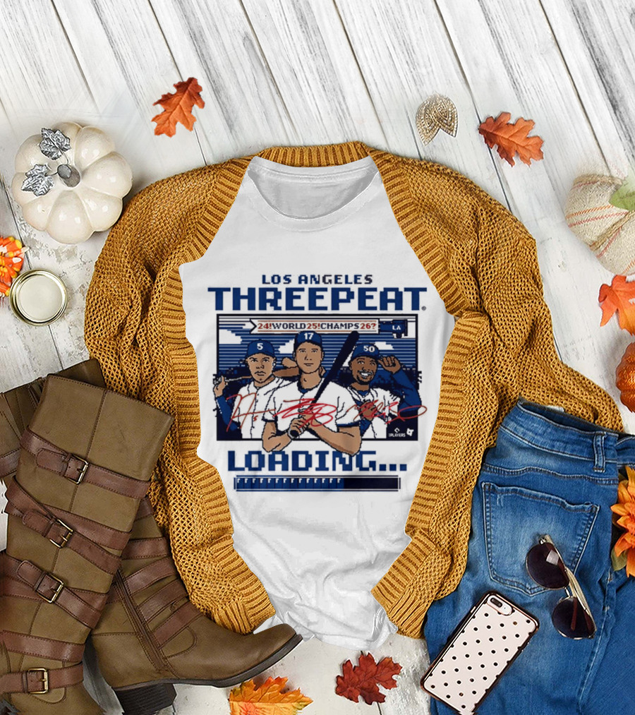 Los Angeles Threepeat World Champs Home Runs Loading T-Shirt