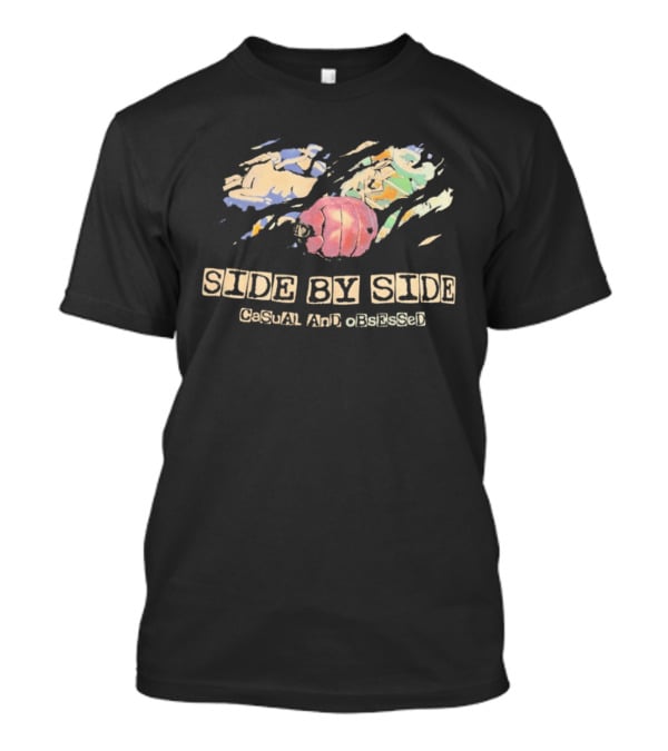 Side By Side Casual Art Obsessed Playful Abstract Splashes T-Shirt