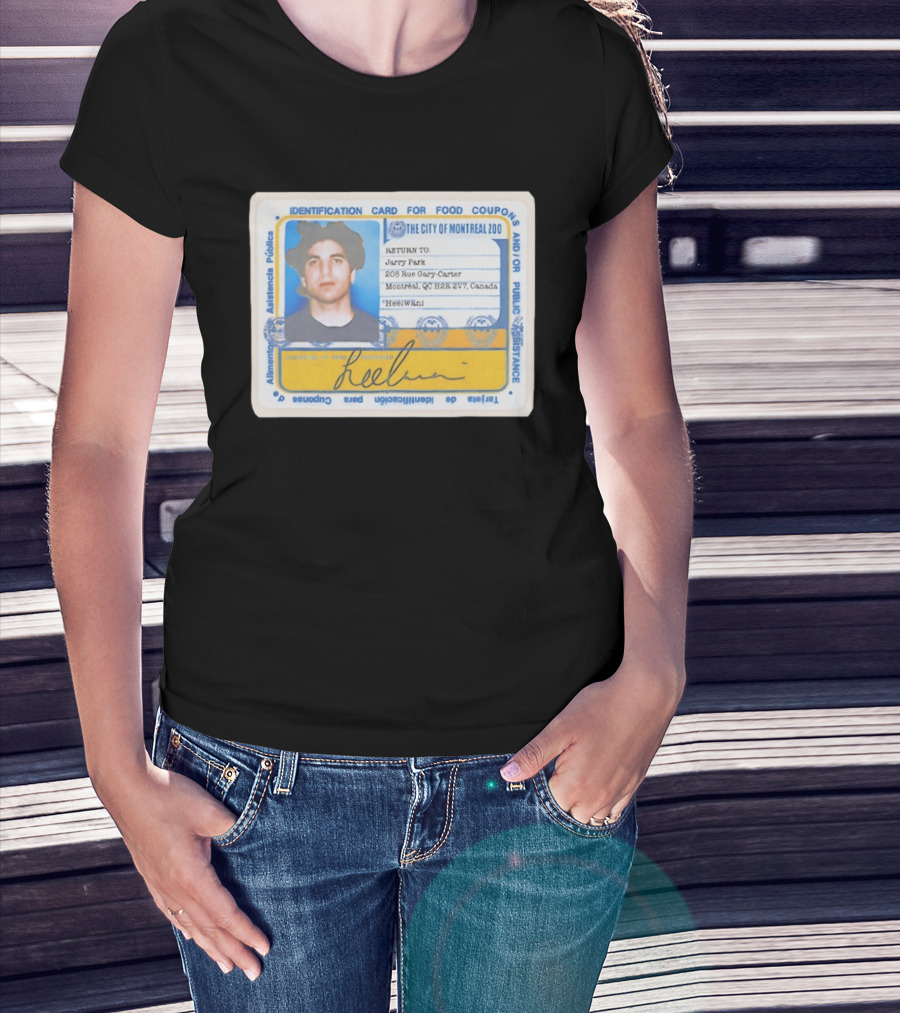Jarry Park Identification Card The City Of Montreal Zoo Gary Carter Address T-Shirt