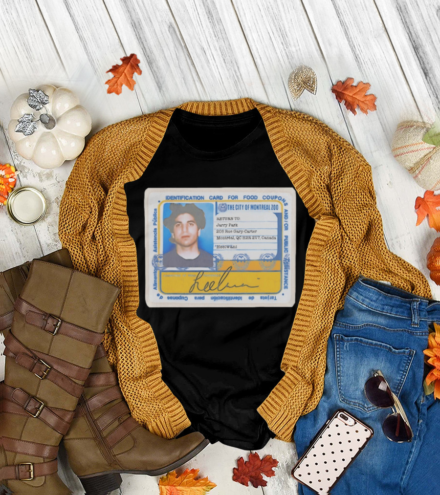 Jarry Park Identification Card The City of Montreal Zoo Gary Carter Address T-Shirt