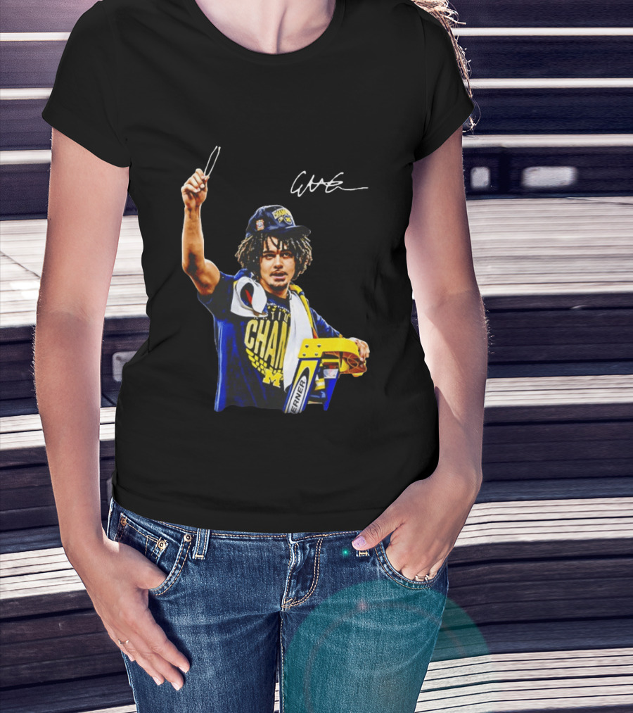 Elliot Cadeau Michigan Wolverines Natty Champ Victory Celebration T-Shirt