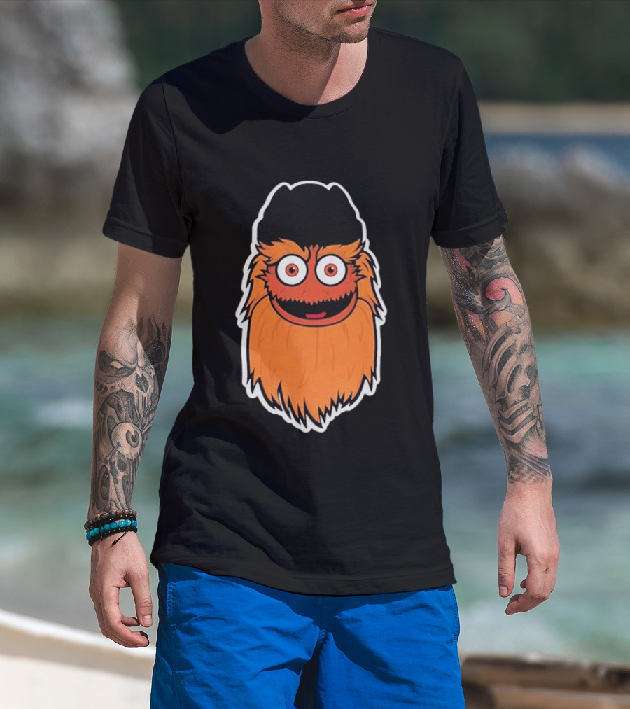 Joe Giglio Wearing Philadelphia Flyers Gritty T-Shirt
