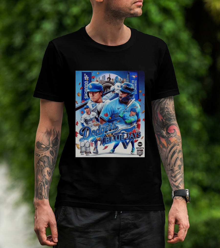 Los Angeles Dodgers Vs Toronto Blue Jays 2023 MLB TNT Sports U Walk Off Cityscape Baseball Event T-Shirt