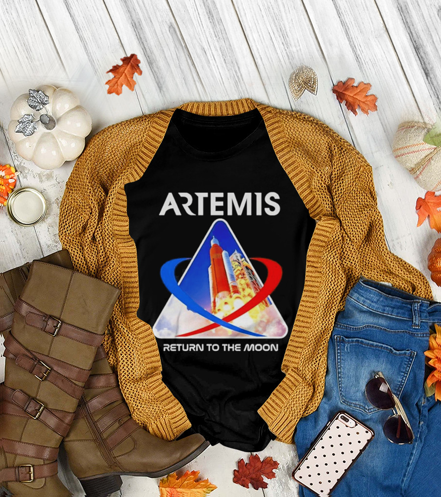 NASA Artemis Return to the Moon Enthusiast Launch Exploration T-Shirt