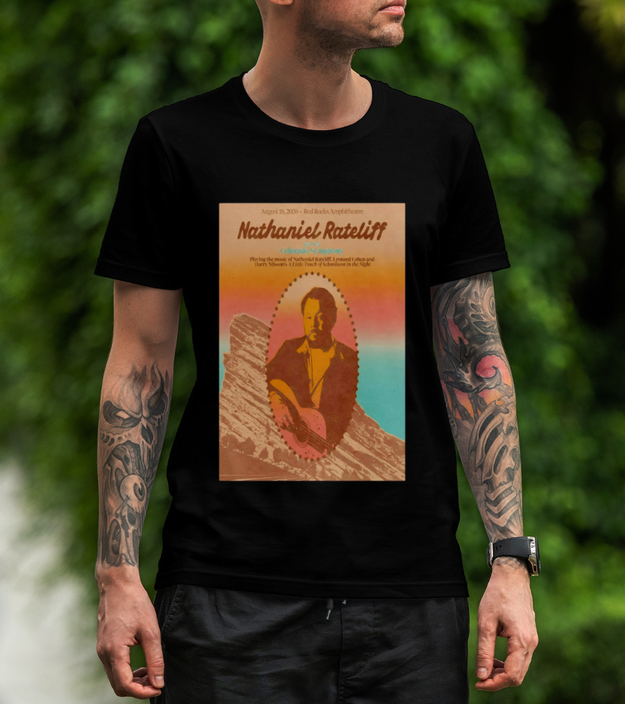 Nathaniel Rateliff Concert Red Rocks 2026 With Colorado Symphony T-Shirt