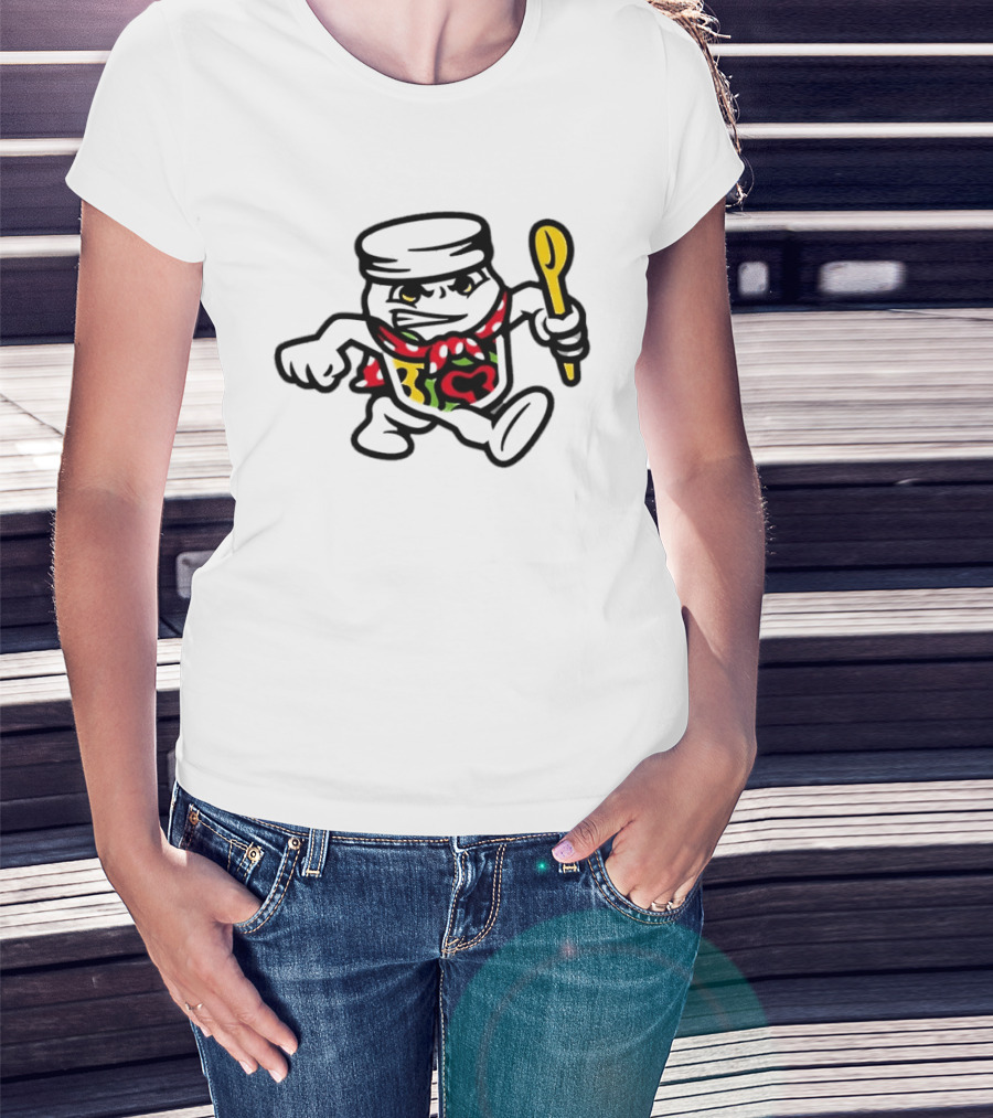 Peppers In Oil Jar Character With Spoon T-Shirt