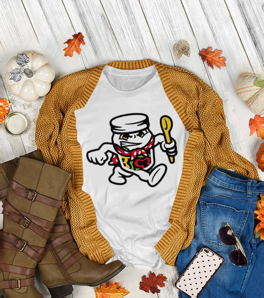 Peppers In Oil Jar Character with Spoon T-Shirt