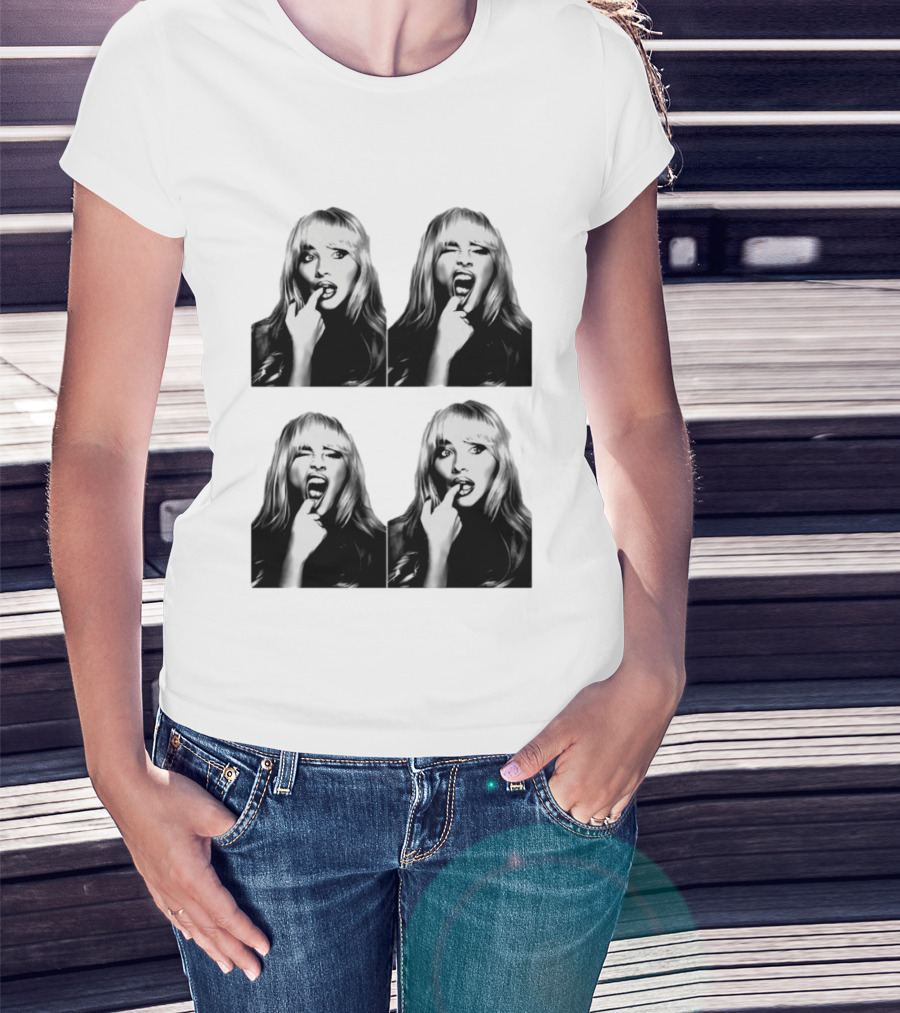 Sabrina Carpenter Photobooth Black And White Expressions T-Shirt