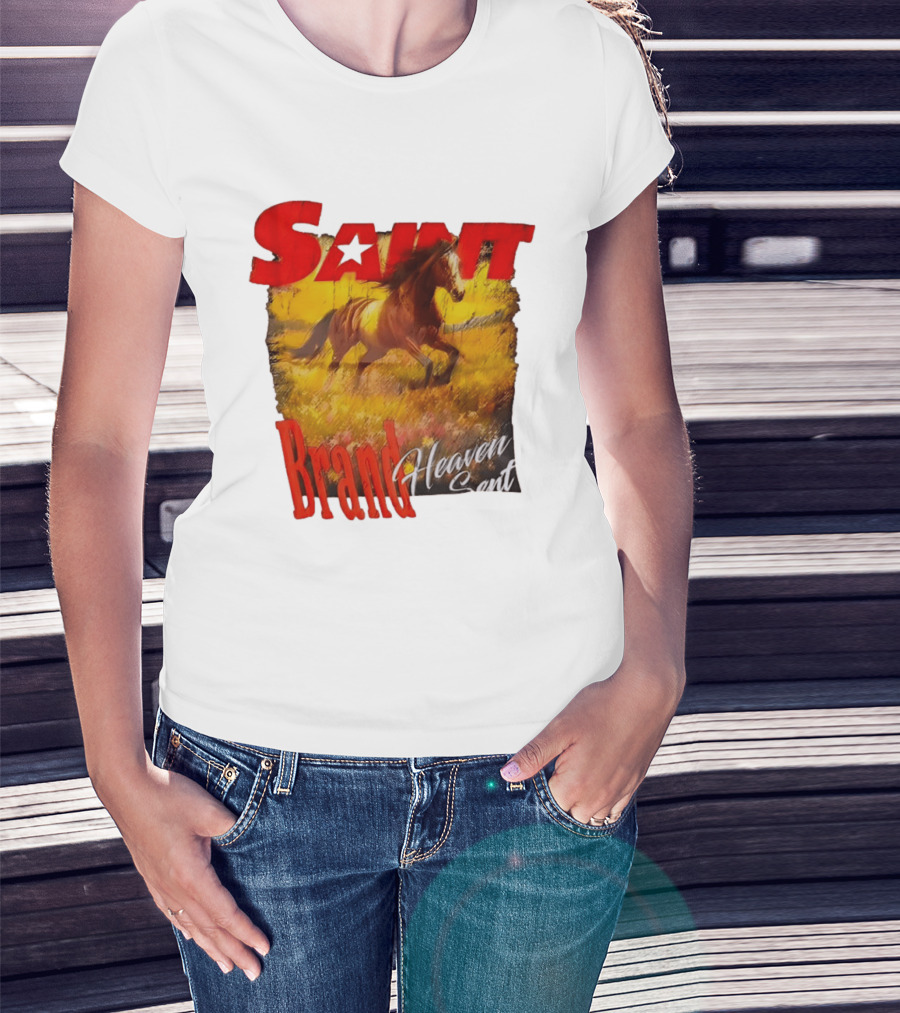 Saint Brand Heaven Sent Galloping Horse Wild West T-Shirt
