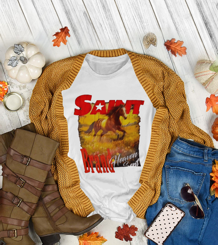 Saint Brand Heaven Sent Galloping Horse Wild West T-Shirt