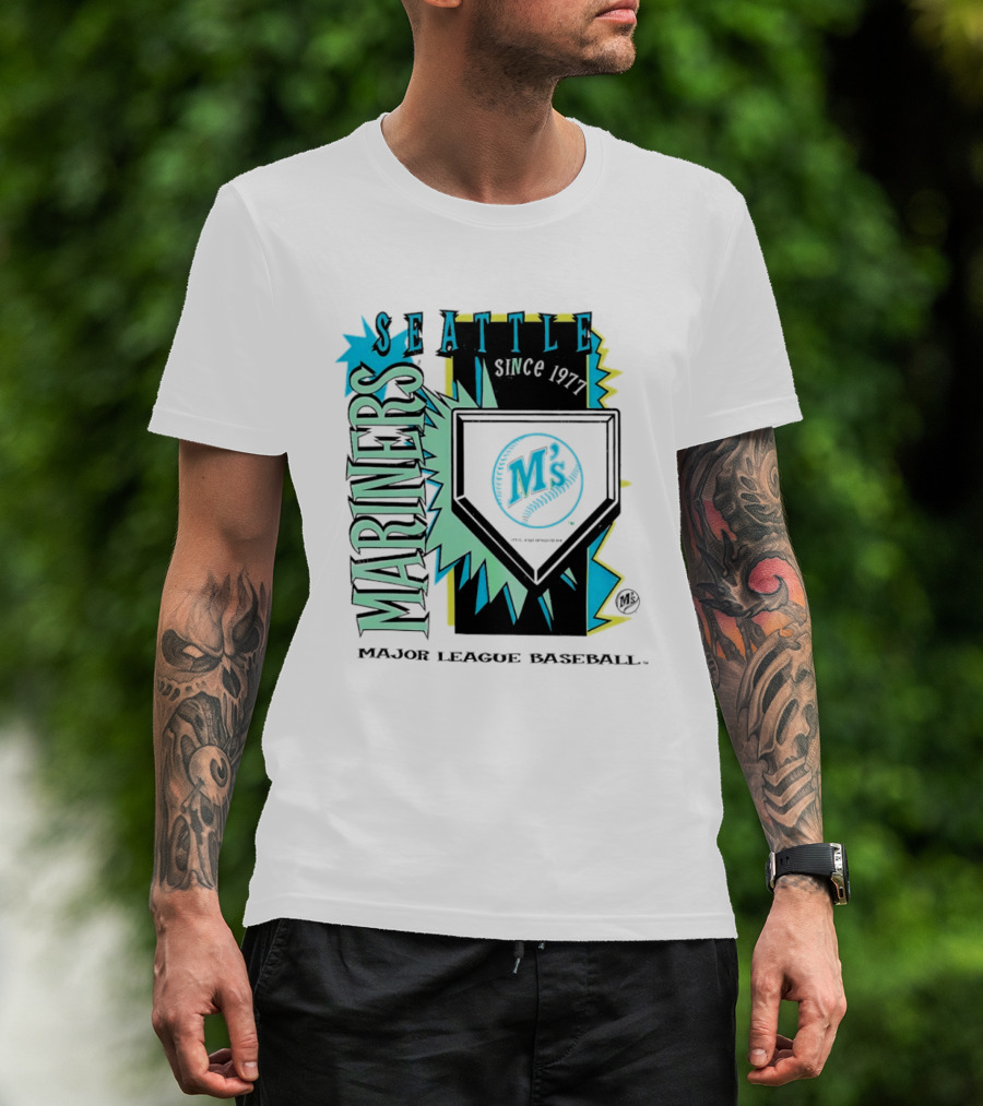 Seattle Mariners Cooperstown Neon Field Major League Baseball Since 1977 T-Shirt