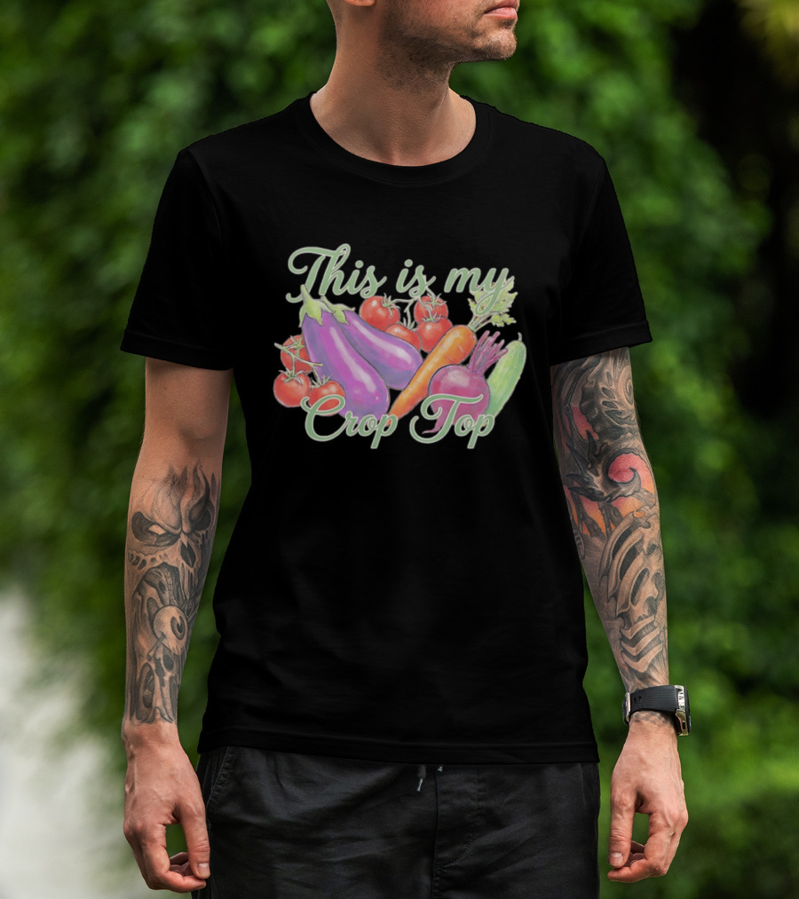 This Is My Crop Top Tomato Carrot Eggplant Cucumber Red Onion T-Shirt