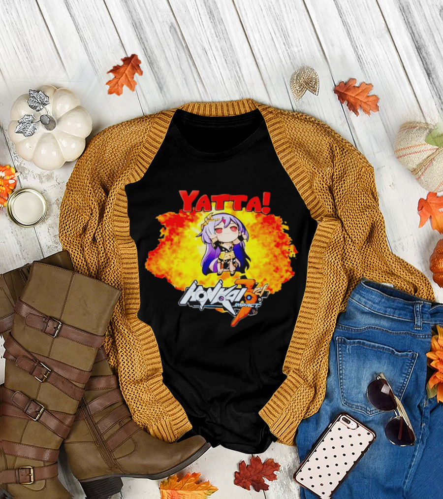 Yatta Honkai Impact 3rd Anime Character Celebration Explosion T-Shirt