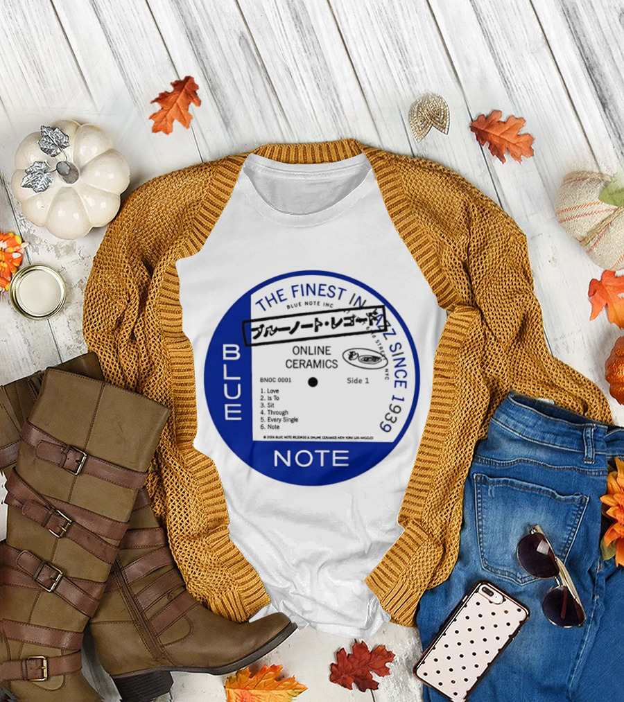 Online Ceramics Blue Note Jazz Collection 1939 Vintage Record T-Shirt