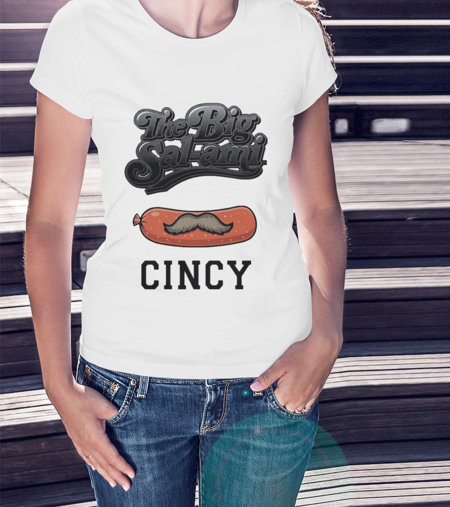 The Big Salami Cincy Mustache T-Shirt