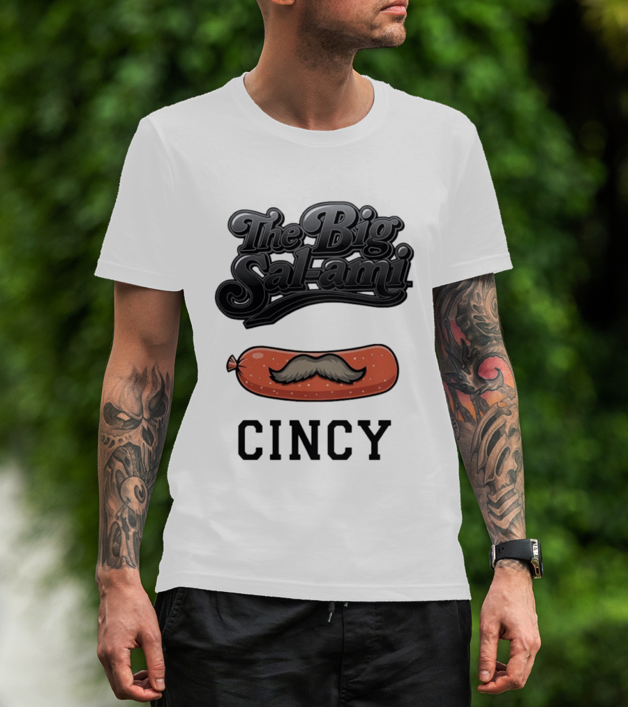 The Big Salami Cincy Mustache T-Shirt