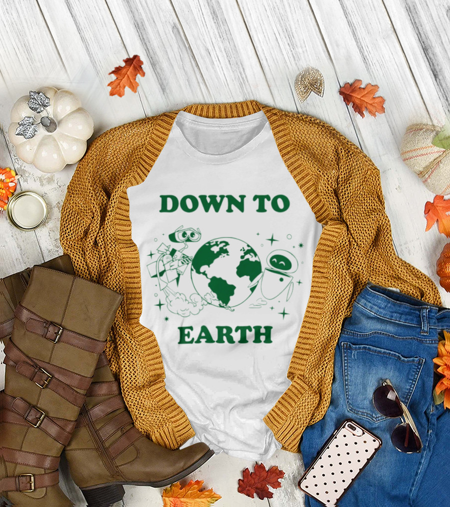 WALL E and EVE Down to Earth Globe Connection T-Shirt