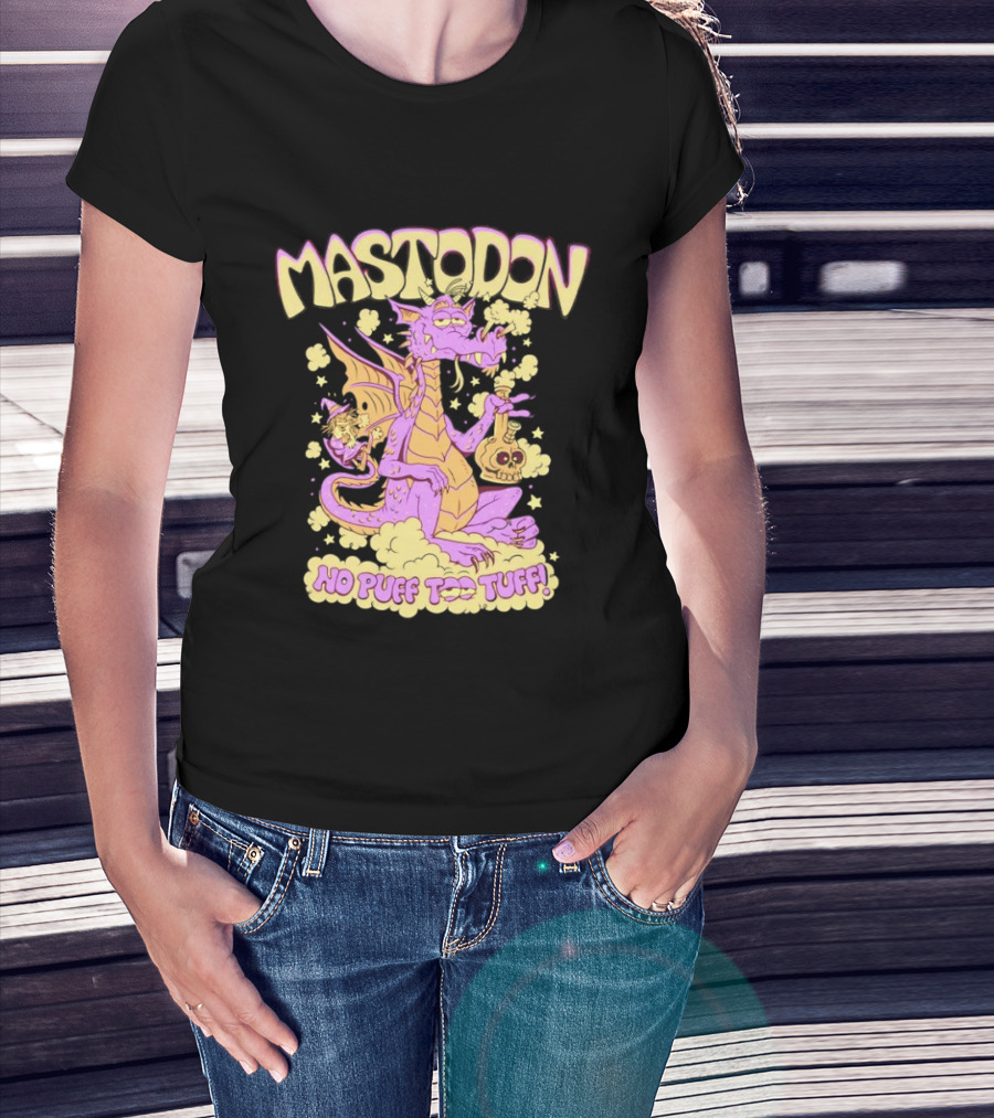 Mastodon No Puff Too Tuff Wizard Dragon 420 T-Shirt