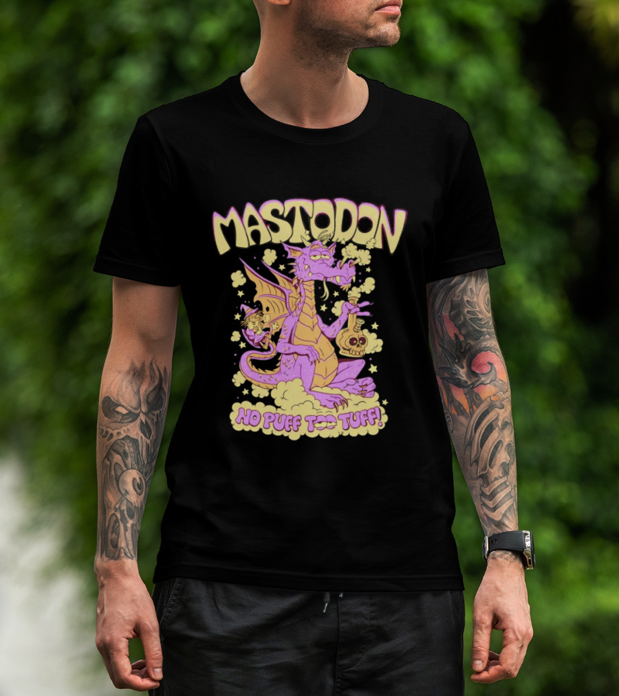 Mastodon No Puff Too Tuff Wizard Dragon 420 T-Shirt