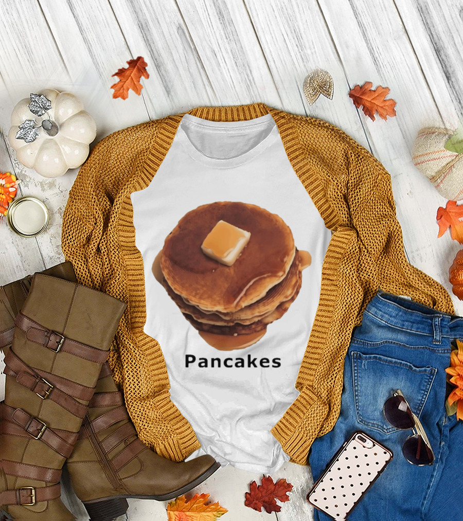 Pancakes Syrup Stack with Butter Topping T-Shirt