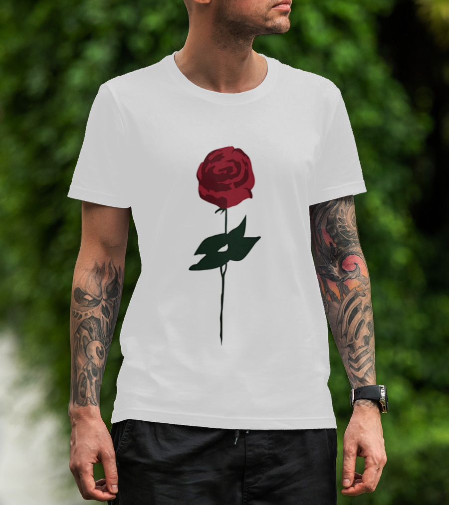 RJ Decker Catherine Delacroix Red Rose Botanical T-Shirt