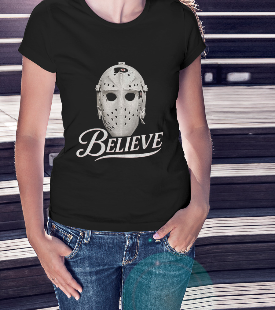 Believe Jason Voorhees Hockey Mask Philadelphia Flyers NHL 2026 T-Shirt