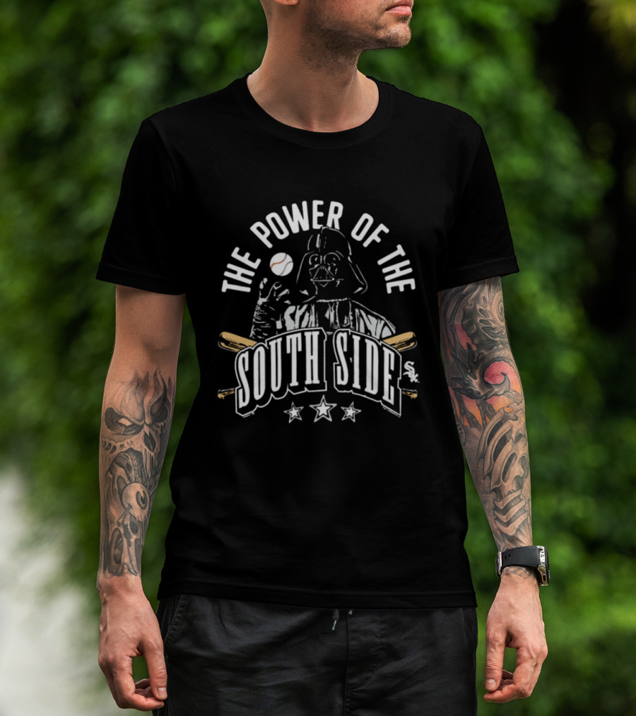 The Power Of The South Side Darth Vader Star Wars Baseball T-Shirt