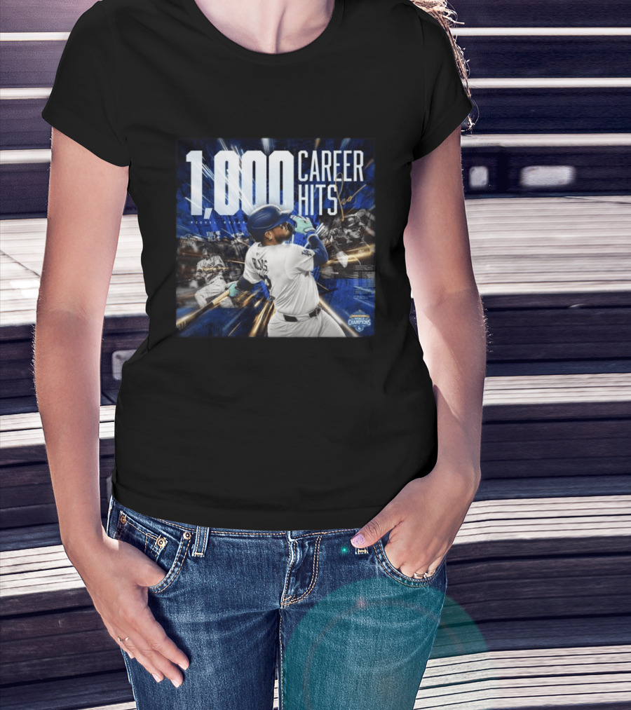 1000 Career Hits Dodgers MLB Champions Celebrating Milestone T-Shirt