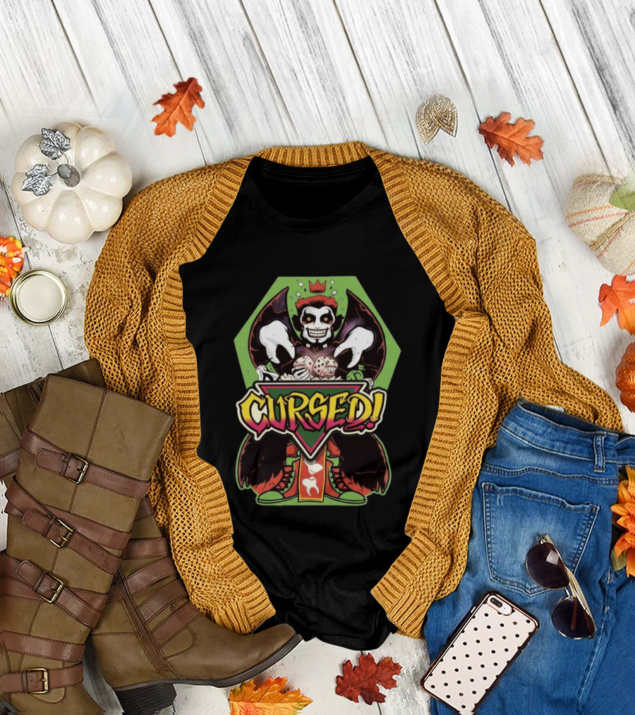 Danhausen Cursed Nation Green Hexagon Joker with Dice T-Shirt