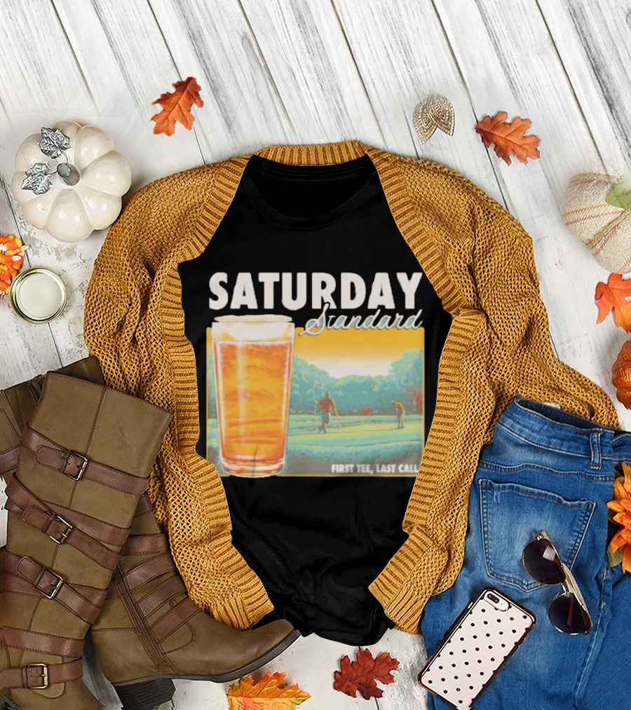 Saturday Standard First Last Call Golf and Beer Scene T-Shirt