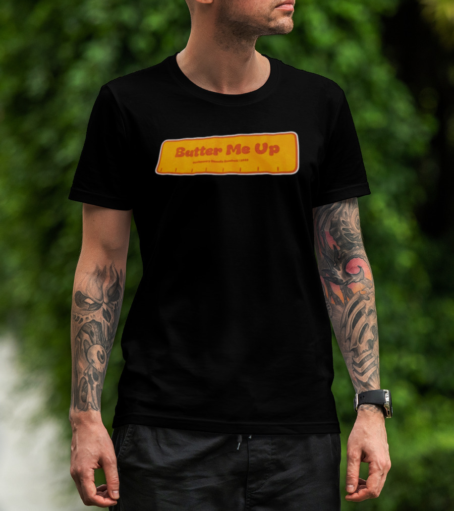 Butter Me Up Montgomery Biscuits Baseball 2026 Yellow Banner T-Shirt