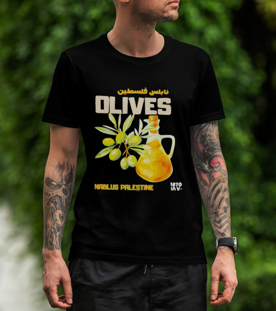 Nablus Palestine Olives 1870 Vintage Olive Oil Heritage T-Shirt