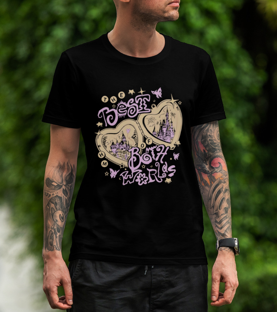 The Best Of Both Worlds Hearts Butterflies Castle Stars T-Shirt