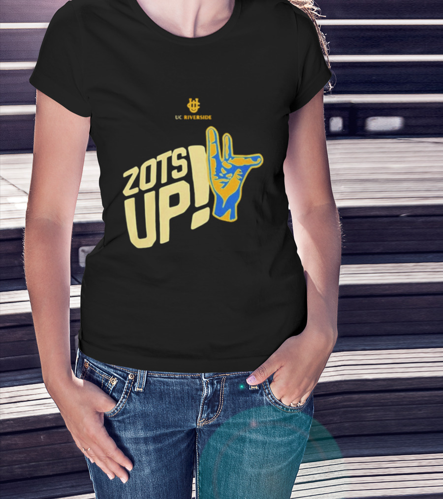 UC Riverside Zot Hand Sign Zots Up T-Shirt