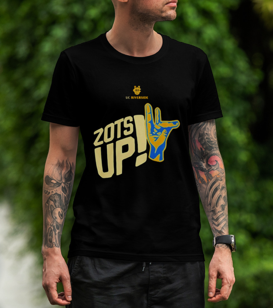 UC Riverside Zot Hand Sign Zots Up T-Shirt