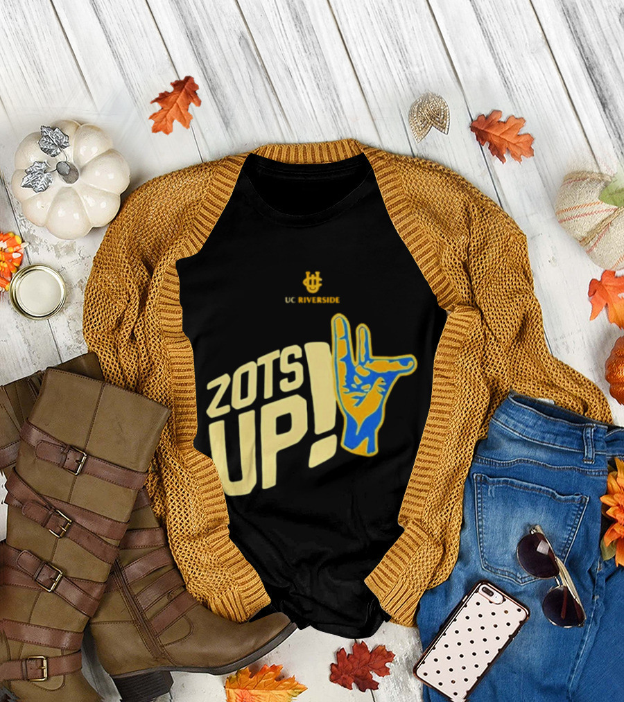 UC Riverside Zot Hand Sign Zots Up T-Shirt