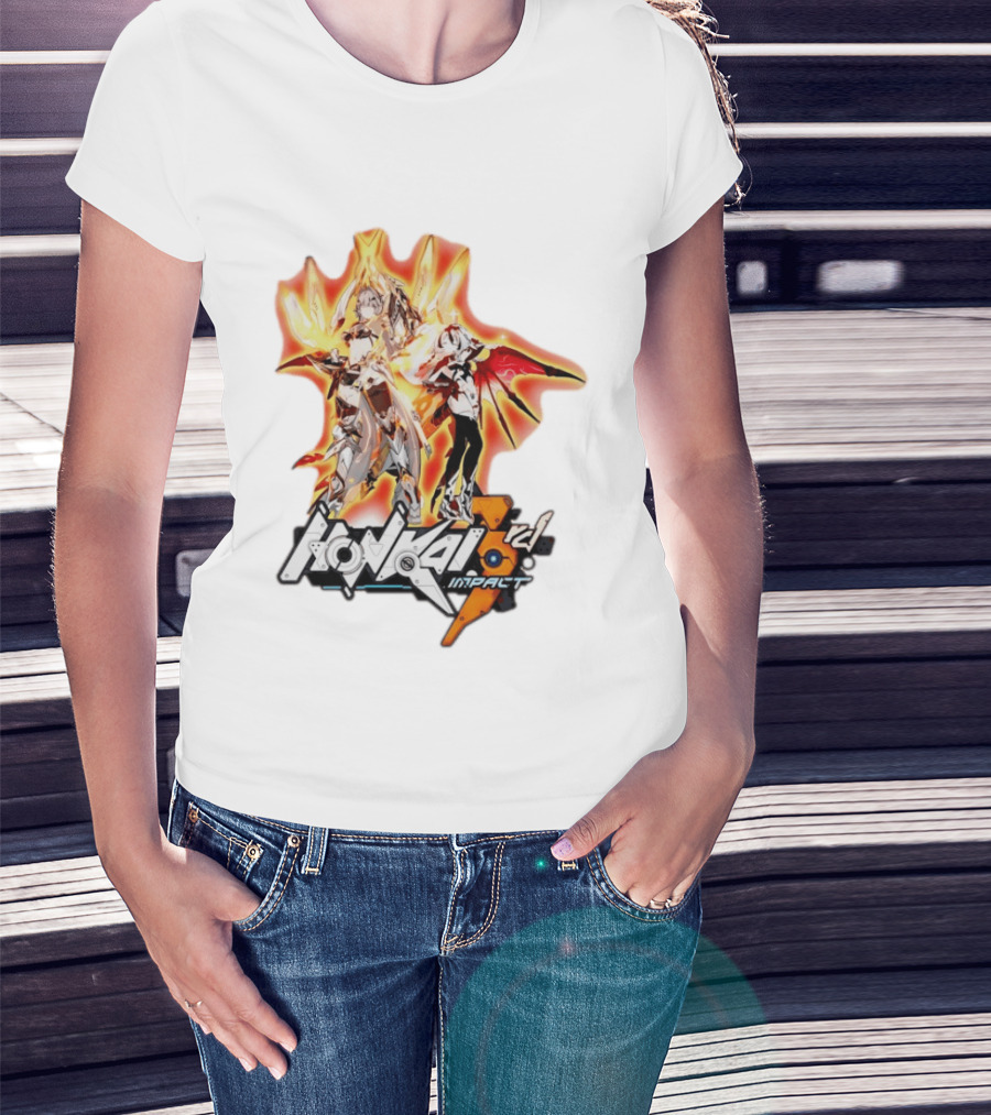 Honkai Impact 3rd HoYoverse Flame Armor Characters T-Shirt