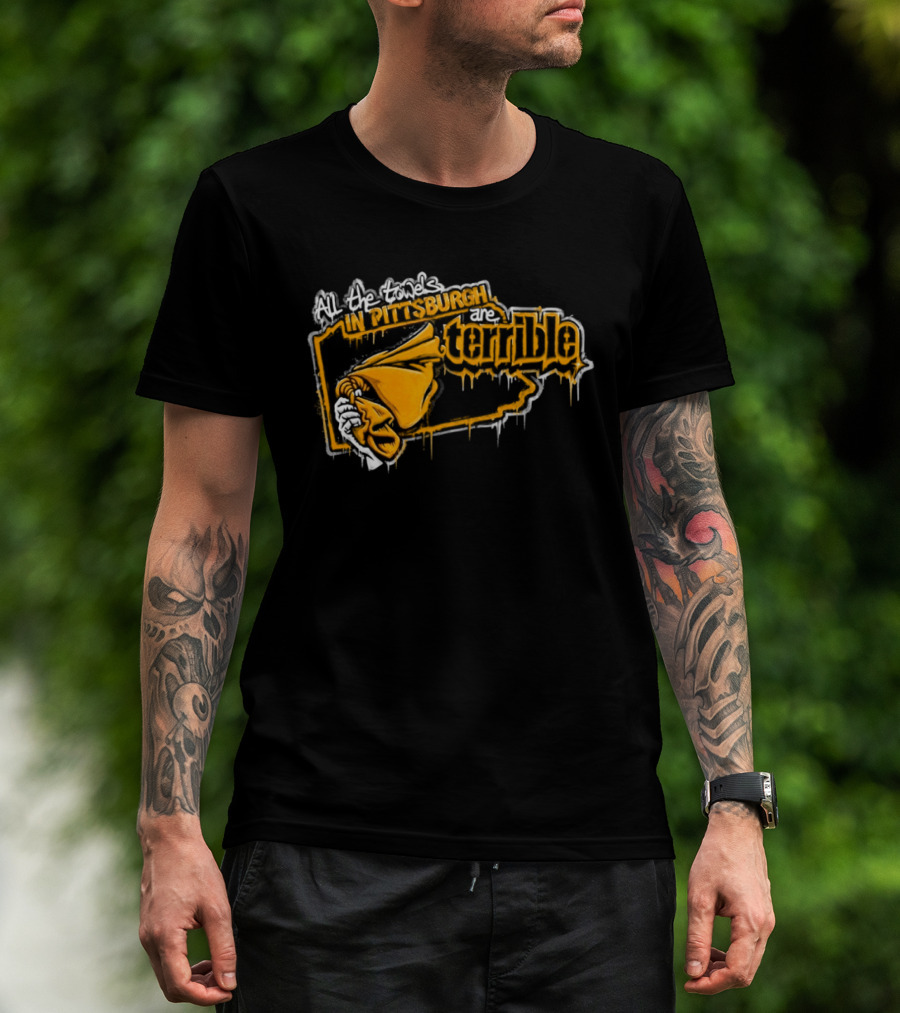 All The Towels In Pittsburgh Are Terrible Pittsburgh Steelers Football Graffiti 2026 T-Shirt