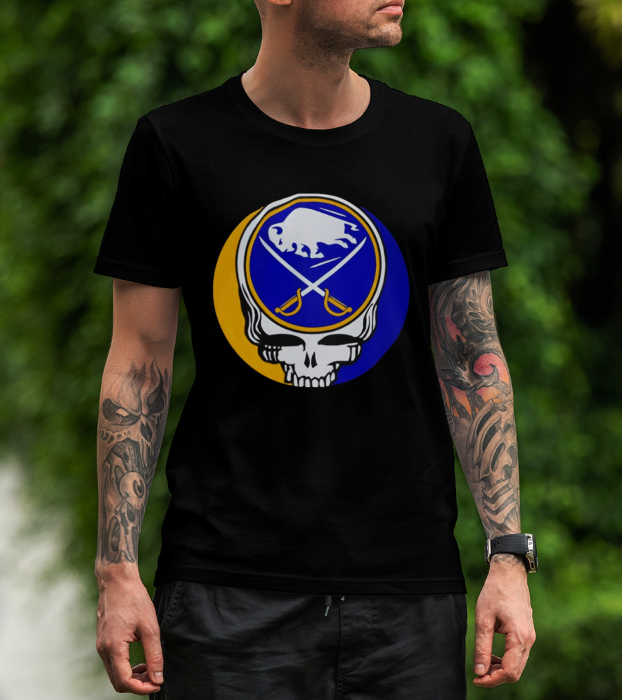 Buffalo Sabres Grateful Dead Steal Your Face Hockey 2026 Collaboration T-Shirt