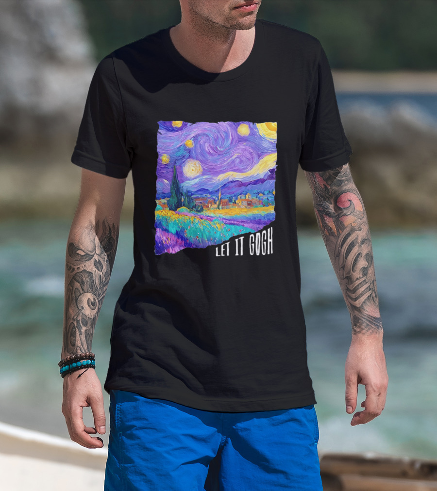 Let It Gogh Starry Night Van Gogh T-Shirt