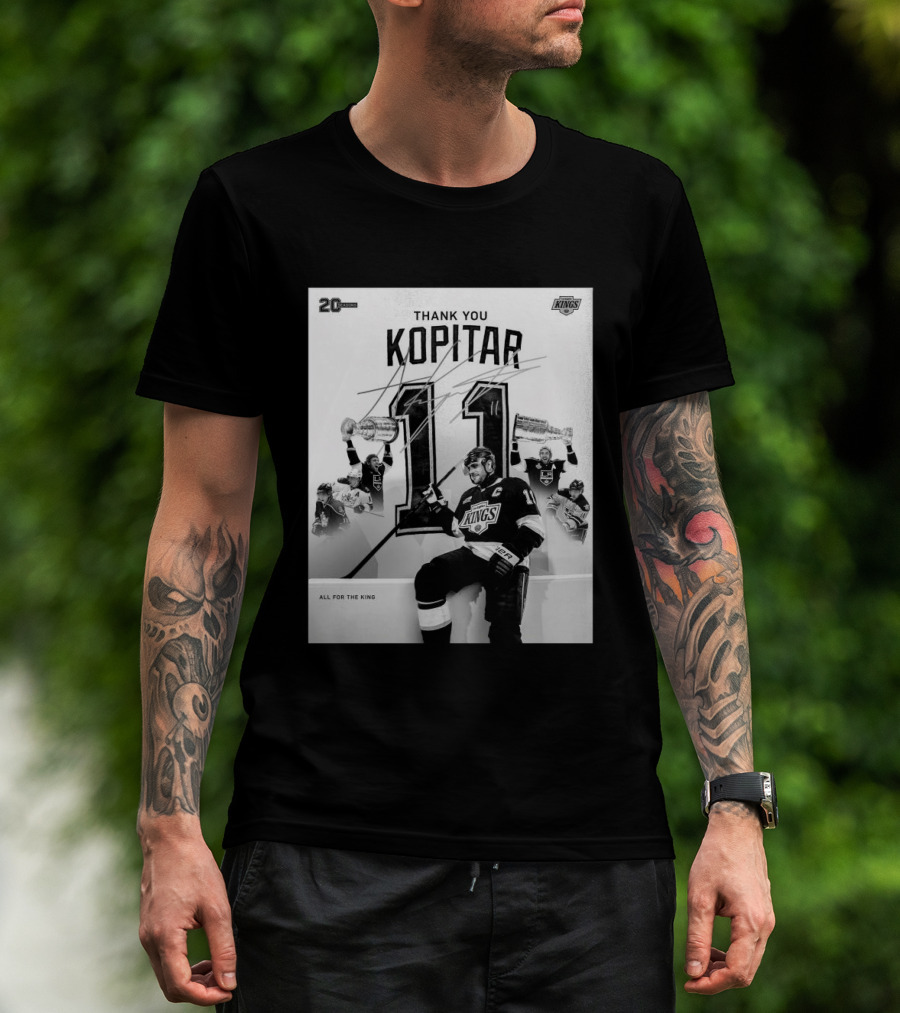 Thank You Kopitar 11 Los Angeles Kings All For The King 20 Seasons T-Shirt